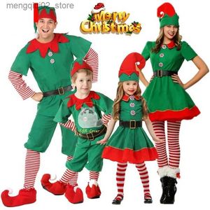 Themakostuum Kinderen Kerst Elf Cosplay Komt Jongens en Meisjes Volwassen Elf Cos Dance Party Kerstmis Komt Halloween Pakken voor Familie Q240307