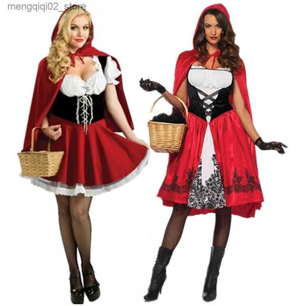 Disfraz temático Caperucita Roja Viene para mujeres Clubwear para adultos Club nocturno Reina Cosplay Carnaval Halloween Fiesta de lujo Vestir Q231010