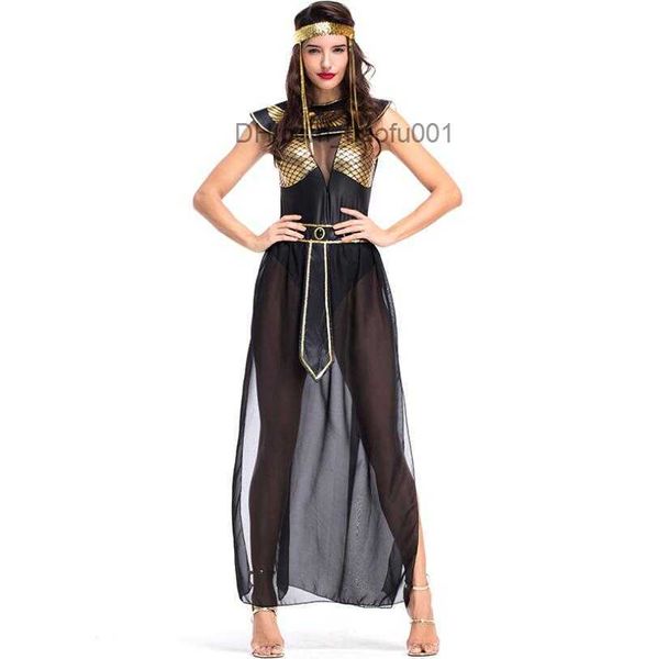 Costume à thème La reine médiévale Cléopâtre est venue dans l'Égypte ancienne pour que les femmes adultes jouent le rôle du costume de pharaon Déguisement de princesse égyptienne d'Halloween Z230804