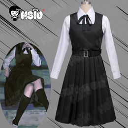 Themakostuum mitsuda asa rollenspel kostuum anime ketting zag man hsiu zwart uniform geplooide ski-strijd demon Japanse school 230404