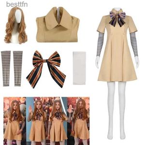 Thème Costume Film Megan Cosplay Venez Halloween AI Poupée Robots COS Habiller Horreur Filles Perruque Uniforme Carnaval Fête pour Adultes Enfants L231007