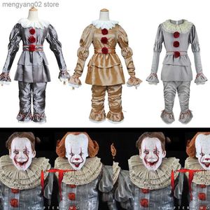 Thème Costume Film Pennywise Cosplay Venez Anime Stephen King Party Uniforme Clown Cosplay Robes Halloween Adulte pour Enfants Enfants T231011