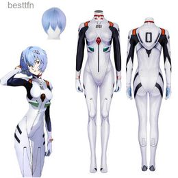 Themakostuum Neon EVA Cosplay Rei Come Pruik Jumpsuit Panty Anime Rollenspel Uniform Vrouw Halloween Kerst Carnaval Volledige SetL231013