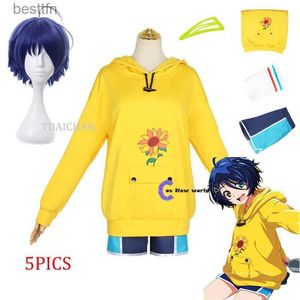 Thème Costume Nouveau Anime WONDER EGG PRIORITY Cosplay Ohto Ai Sweats à capuche Femme Fille Sweat Sport Pull Venez Vêtements Cos perruque HalloweenL231007