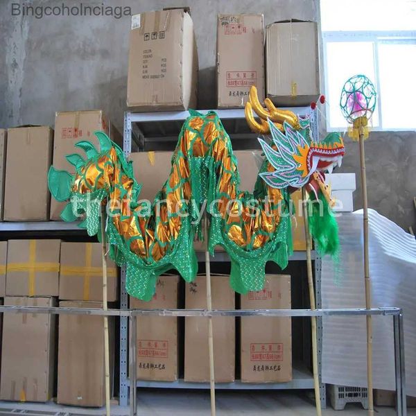 Costume thématique Nouvelle culture traditionnelle chinoise 4 m de longueur Taille 5 Plaqué or 4 dents DRAGON DANCE ORIGINAL Folk Festival Celebration ComeL231013
