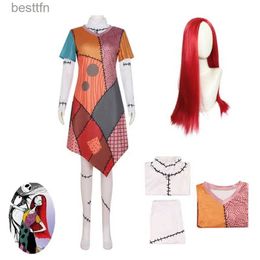 Traje temático Pesadilla Sally Cosplay Ven Halloween COS Traje antes de Navidad Vestir Mujeres Carnaval Fiesta Juego de rol RopaL231013