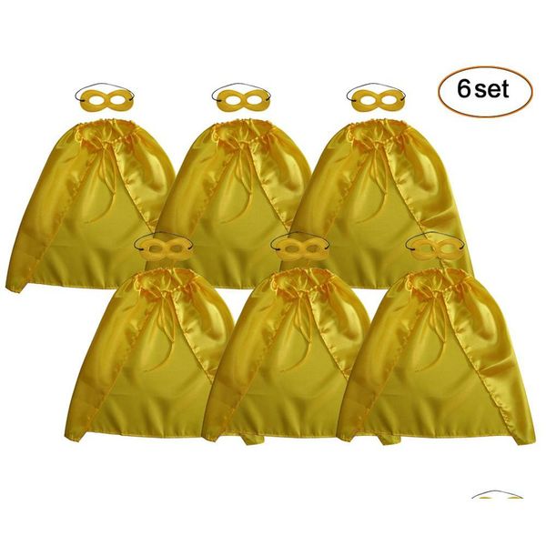 Thème Costume Couleur Unie 50X70Cm Satincostume Halloween Cosplay Capes Enfants Pack De 6 Drop Livraison Vêtements Costumes Dhm1F