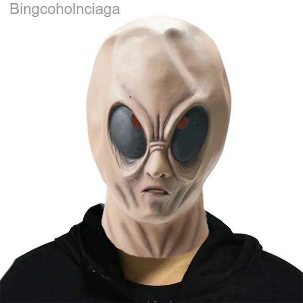 Thème Costume Reneecho Latex Alien Masque Pour Halloween AdultL231008