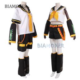 Costume à thème Rin Len Halloween Uniforme Cosplay Costumes complets Costumes Topshorts Women Men 230214313J