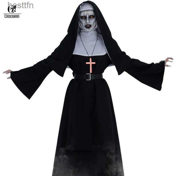 Tema Traje ROLECOS La Monja Cosplay Ven Películas De Terror Cosplay Cruz Fantasma Halloween Ven El Conjuro Mujeres Negras Halloween ComeL231007