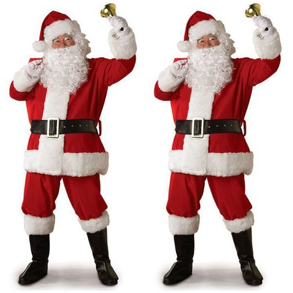Thème Costume Père Noël Cosplay Papa Dans Des Vêtements Habillés Au Noël Des Hommes Cinq Bunslot Costume Pour Adultes Chauds 221122