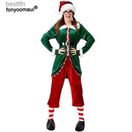 Themakostuum Kerstman Elf Kleine Helpers Kom Kerst Elfen Volwassen Kerst Familie Mr Mrs Fleece Fluweel Bijpassende outfit voor mannen DamesL231013