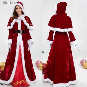 Thème Costume Père Noël Jeu de Rôle De Luxe Classique Père Noël Dame De Noël Venez Fête Dame Rouge DressL231010