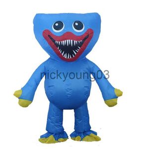 Thème Costume Saucisse Bouche Monstre Bleu Jeu Cosplay Costumes Jouer À Des Jeux Kigurumi Moelleux Anime Combinaison Pyjamas pour Enfants Fête D'Halloween x1010