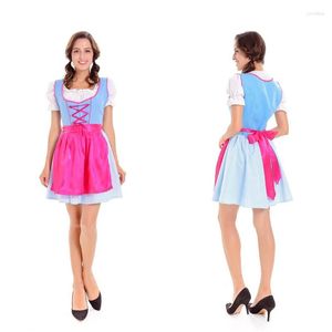 Traje temático Sexy Cosplay Maid Baviera Traje de sirviente Cerveza Chica Dirndl Delantal Oktoberfest Uniforme Festival Vestido de fiesta