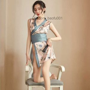 Traje de tema Sexy kimono japonés ropa interior lencería sexy cheongsam juego de rol Z2307123