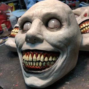 Themakostuum Glimlach Exorcisme Halloween Spookmasker Festival Bar Maskerade Spookhuis horrormasker rollenspel glimlach wit gezicht wit oogmaskerL231005
