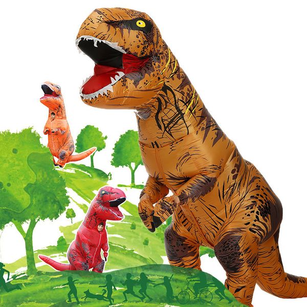 Costume à thème Costume gonflable de dinosaure T-REX Costumes de cosplay de fête Fantaisie mascotte Anime Costume d'Halloween pour enfants adultes Costume de dessin animé Dino 230822