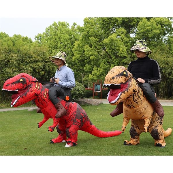 Thème Costume T-REX Monstre Gonflable Blow Up Cosplay Dinosaure Vêtements Carnaval Halloween Robe De Noël Pour Homme Femme Party Show 220915