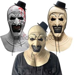 Themakostuum Terriifier Masker Kunst De Clown Latex Helm Halloween Horror Demon Evil Joker Masker Volwassen Mannen x1010