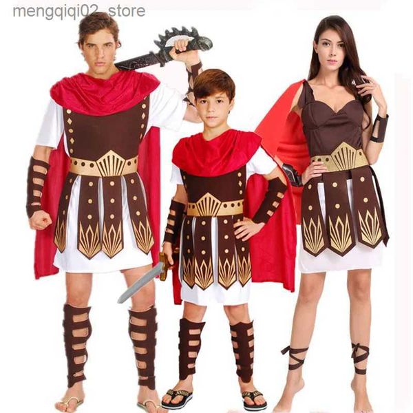 Costume thématique Umorden Halloween Pourim Adulte Guerrier Grec Romain Antique Gladiateur Venez Chevalier Jules César Livré pour Hommes Femmes Enfants Q231010