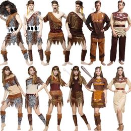 Thème Costume Umorden Halloween s Adulte Indien Primitif Macho Caveman pour Hommes Femmes Pourim Fête Mardi Gras Déguisement WSJ810 221124