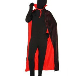 Thème Costume Vampire Cape Cape Col Montant Cap Réversible Halloween Cosplay Come Z230804