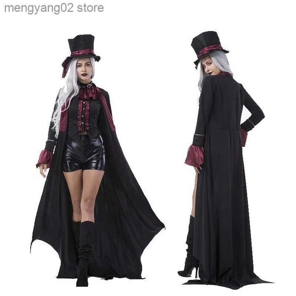 Thème Costume Vintage Cosplay Médiéval Steampunk Assassin Come Vampire Gothique Dame Robe Halloween Carnaval Habiller Tenues Costume De Fête T231011