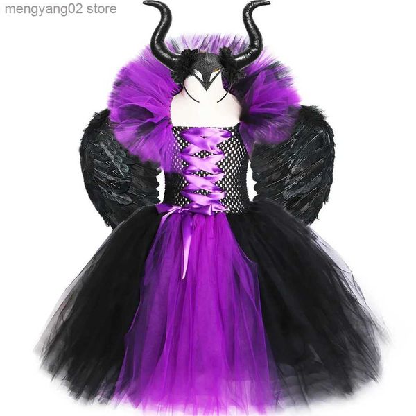 Thème Costume Sorcière Tutu Robe pour Bébés Filles Halloween Vient pour Enfants Fille Fantaisie Robes Longueur Au Genou Les Sorcières Enfant Vêtements T231011