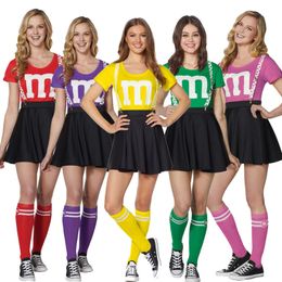 Traje temático Mujeres Colegiala japonesa Cosplay Uniforme Chica Sexy Gleeing Cheerleader Traje Conjunto Traje de porristas Traje de Halloween Femme 230530