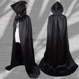 Disfraz temático Mujeres Hombres Conjunto de capa de Halloween Capa con capucha negra creativa Cosplay Vampiro Bruja Capa de muerte para niños adultos Disfraz de Halloween x1010