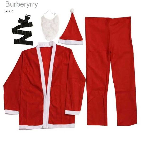 Costume de thème X7YA Noël Santa Come Set Santa Cosplay Barbe Dress Up Cosplay Santa Clauss Favor Carnavals PerformanceL231010