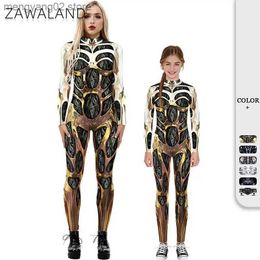 Themakostuum Zawaland Halloween Punk Skelet 3D Digitaal printen Ouder-kind Cosplay Kom bodysuit Elastische jumpsuit Zentai pak T231013