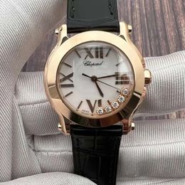 Ensuite, envoyez 98 NOUVEAU 30 mm Happy English Rose Gold Woar's Watch Luxury 497648