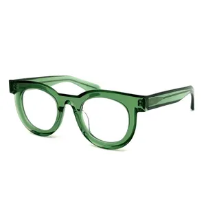 Théo lunettes optiques pour hommes Femmes Retro Designer Fiche de mode ACétate Cadre ovale détaillé Style d'élasticité