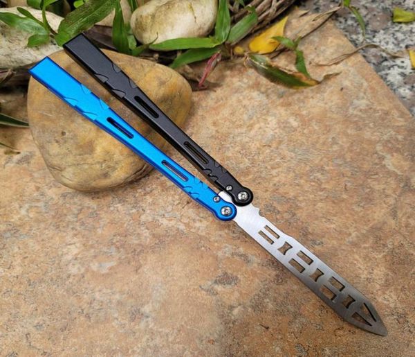 TheOne Aliens Butterfly Trainer Knife D2 Blade 6061 Mango de aluminio de aviación Sistema de buje oscilante Jilt Knife EDC Tool 19108460859