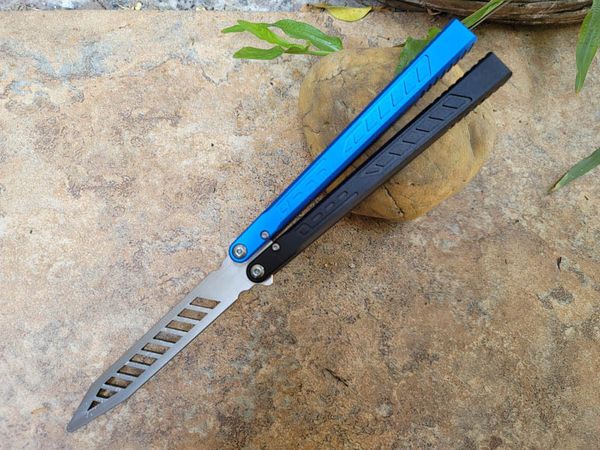 TheOne Balisong Couteau d'entraînement pour entraîneur de papillons, manche en aluminium non tranchant BM42 BM43 BM51 Cyoz Squid Nautilus Sea Monster Parrot Swing Jilt Knives Hom UT88 UT85 C07