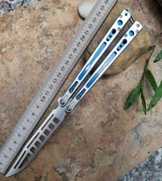 Leone Balisong Hom Chimera Butterfly Trainer Entraîneur Couteau non tranchant D2 Blade Aviation Handle Aluminium Basilic Sea Monster Squi6986968