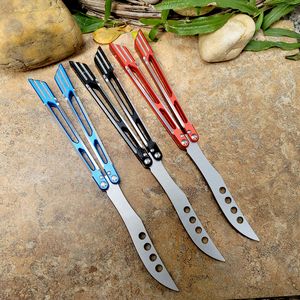 Theone Butterfly Trainer Knife Vulture D2 Blade Bushingssysteem Kanaal Aviation Aluminium 6061 Hendel Jilt Free Swinging EDC Tool Knives