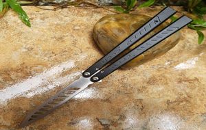 THEONE FALCON Butterfly Practice Flail Black D2 Sharp Blade 6061 Aviation Aluminium Survival Hunting and Camping Tools8995364