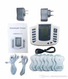 Masseur de thérapie 16pads Stimulateur électrique Full Corps Relax Muscle Masser masseur LCD Pulse Tens Tens Acupuncture1464198