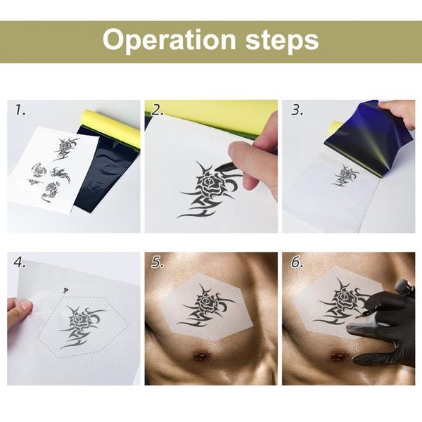 Copie thermique Double face thermique en papier tatouage Utiliser les fournitures de tatouage