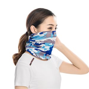 Thermique Sublimation Blanc Turban Cou Écharpe Demi Visage Masque Anti-Poussière Transfert Thermique Bandanas Sport Bandeau Foulard F102302