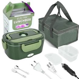 Thermische Voedselcontainer Thermoskan Draagbare Elektrische Lunchbox Usb Oplaadbaar Verwarming Roestvrij Kinderdozen Linch Kinderen 240103