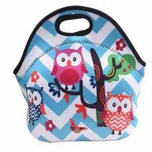 Sac à lunch en néoprène imprimé isolé thermiquement pour femmes Sacs à lunch pour enfants Cooler Insulati Lunch Box Sac de nourriture D9AY #