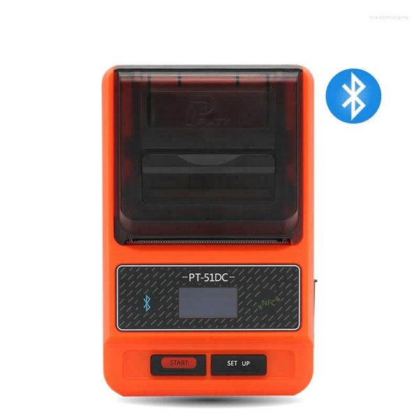 Imprimante d'étiquettes thermique Portable Bluetooth USB NFC câble prix bijoux code à barres QR Code autocollant Machine PT-51DC