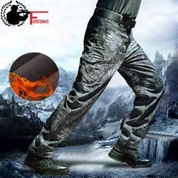 Thermische Soft Shell Broek Waterdichte Winddichte Broek Warm Broek Mannen Plus Velve Dikke Camouflage Winter Tactical Pant Male 210518