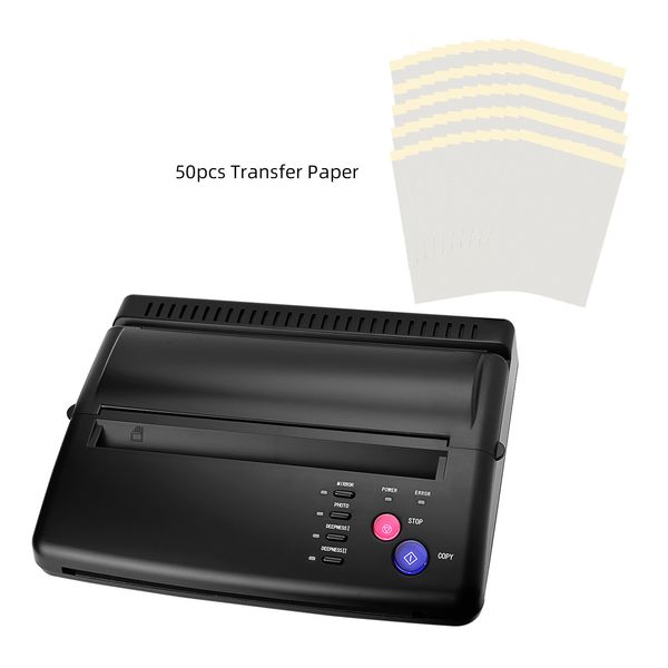 Machine de transfert de tatouage thermique, ligne noire, copie de projet, 1 pièce, alimentation en papier, consommables, motif de dessin à la main A4