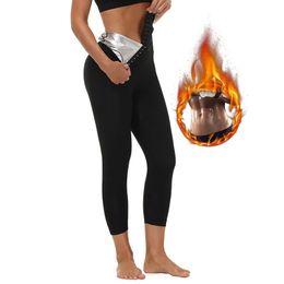 Sous-vêtements thermiques pour femmes taille formateur Corset sueur Sauna pantalon jambes tondeuse jambières d'exercices minceur ceinture sport collants 240104