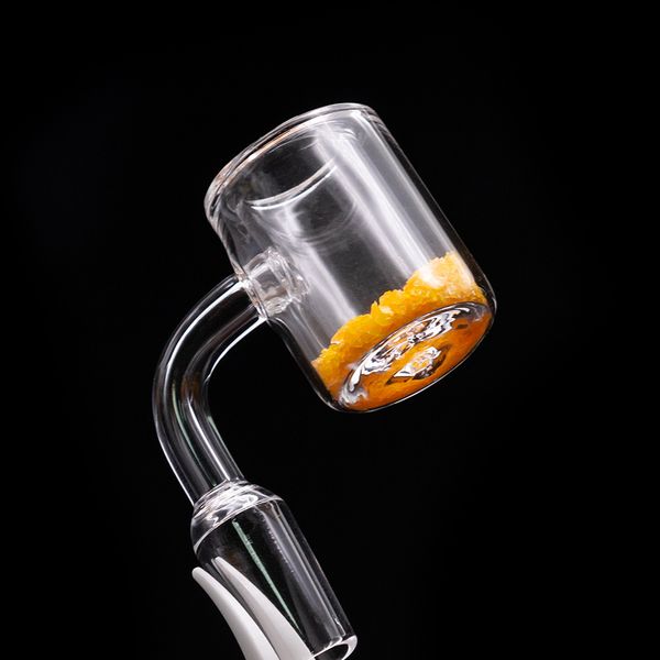 Seau thermochromique Banger Nail OD 28mm avec narguilés couleur changeante sable 10mm 14mm 18mm mâle femelle verre Bongs Dab Rigs conduite d'eau 579